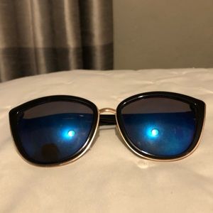 Womens Cat Eye Mirrored Cateyes Sunglasses